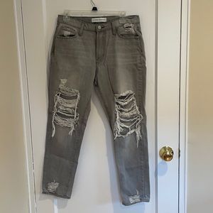 Flying monkey grey jeans with distressing